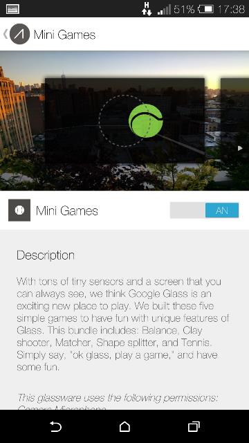 google glass - mini games