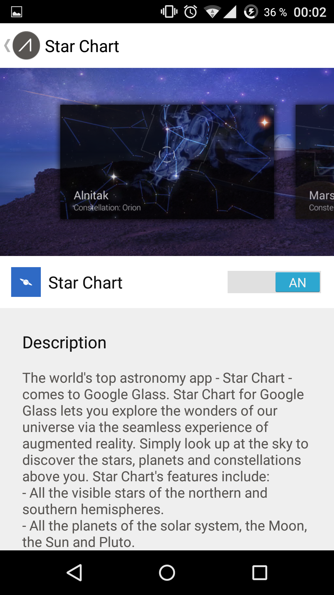 Glassware Star Chart